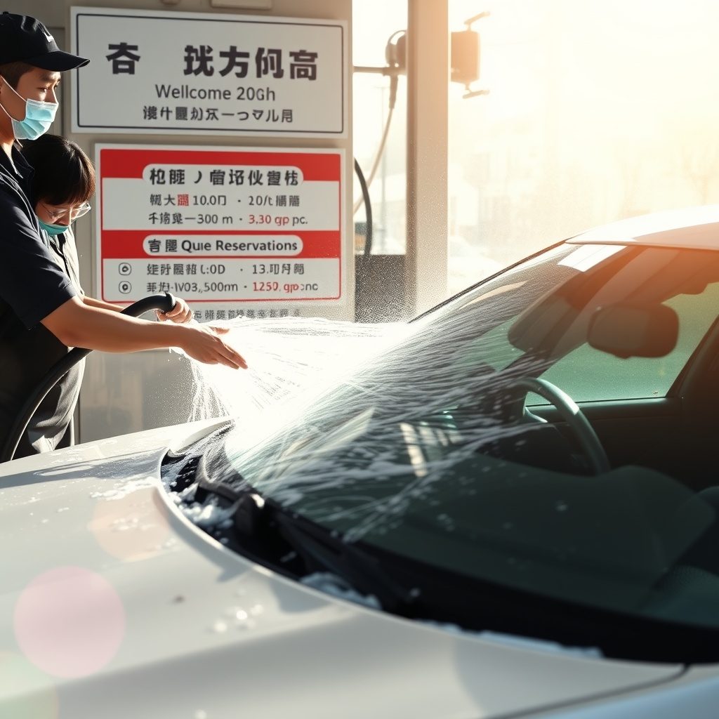 ハンドウォッシュの洗車風景